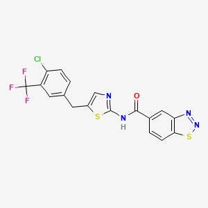 N-(5-(4-chloro-3-(trifluoromethyl)benzyl)thiazol-2-yl)benzo[d][1,2,3]thiadiazole-5-carboxamide