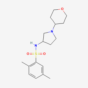 2,5-Dimethyl-N-[1-(oxan-4-yl)pyrrolidin-3-yl]benzenesulfonamide