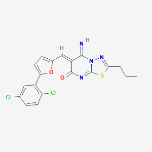 6-{[5-(2,5-dichlorophenyl)-2-furyl]methylene}-5-imino-2-propyl-5,6-dihydro-7H-[1,3,4]thiadiazolo[3,2-a]pyrimidin-7-one