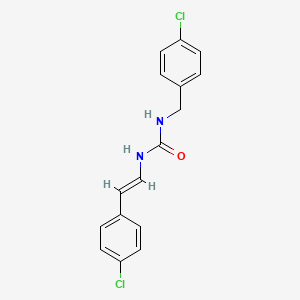 molecular formula C15H12Cl2N2O B2957749 N-(4-chlorobenzyl)-N'-(4-chlorostyryl)urea CAS No. 1164539-94-9