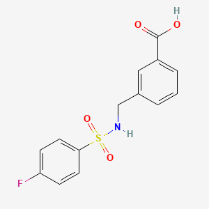 3-[[(4-Fluorophenyl)sulfonylamino]methyl]benzoic acid