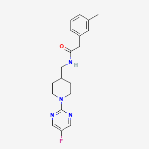 molecular formula C19H23FN4O B2957764 N-((1-(5-fluoropyrimidin-2-yl)piperidin-4-yl)methyl)-2-(m-tolyl)acetamide CAS No. 2034380-12-4