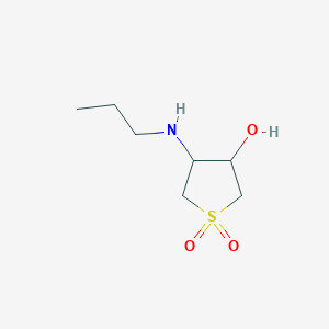 3-Hydroxy-4-(propylamino)thiolane-1,1-dione