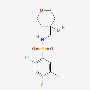 2,4-dichloro-N-((4-hydroxytetrahydro-2H-pyran-4-yl)methyl)-5-methylbenzenesulfonamide