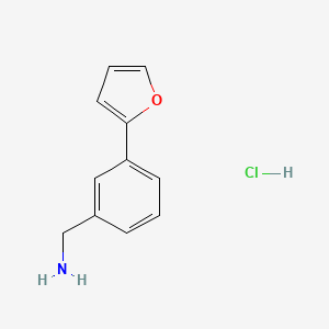 molecular formula C11H12ClNO B2957773 3-(呋喃-2-基)苄胺盐酸盐 CAS No. 1190222-94-6