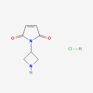 molecular formula C7H9ClN2O2 B2957775 1-(氮杂环-3-基)吡咯-2,5-二酮；盐酸盐 CAS No. 2445790-89-4
