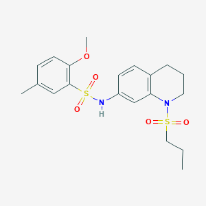 2-methoxy-5-methyl-N-(1-(propylsulfonyl)-1,2,3,4-tetrahydroquinolin-7-yl)benzenesulfonamide