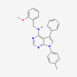 N-[(2-methoxyphenyl)methyl]-7-(4-methylphenyl)-5-phenylpyrrolo[2,3-d]pyrimidin-4-amine