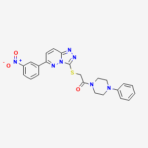 2-((6-(3-Nitrophenyl)-[1,2,4]triazolo[4,3-b]pyridazin-3-yl)thio)-1-(4-phenylpiperazin-1-yl)ethanone