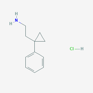 molecular formula C11H16ClN B2957787 2-(1-苯基环丙基)乙胺盐酸盐 CAS No. 2094829-90-8