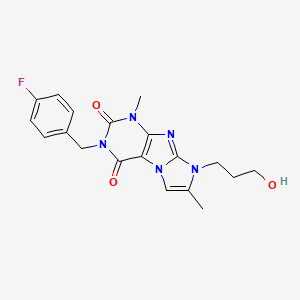 3-(4-fluorobenzyl)-8-(3-hydroxypropyl)-1,7-dimethyl-1H-imidazo[2,1-f]purine-2,4(3H,8H)-dione