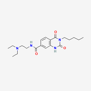 N-[2-(diethylamino)ethyl]-2,4-dioxo-3-pentyl-1,2,3,4-tetrahydroquinazoline-7-carboxamide