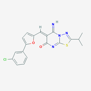 6-{[5-(3-chlorophenyl)-2-furyl]methylene}-5-imino-2-isopropyl-5,6-dihydro-7H-[1,3,4]thiadiazolo[3,2-a]pyrimidin-7-one