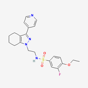 4-ethoxy-3-fluoro-N-(2-(3-(pyridin-4-yl)-4,5,6,7-tetrahydro-1H-indazol-1-yl)ethyl)benzenesulfonamide