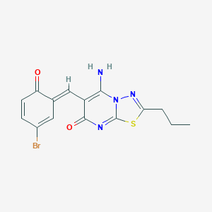 6-(5-bromo-2-hydroxybenzylidene)-5-imino-2-propyl-5,6-dihydro-7H-[1,3,4]thiadiazolo[3,2-a]pyrimidin-7-one