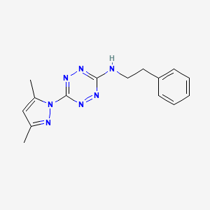 6-(3,5-dimethyl-1H-pyrazol-1-yl)-N-phenethyl-1,2,4,5-tetraazin-3-amine