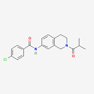 4-chloro-N-(2-isobutyryl-1,2,3,4-tetrahydroisoquinolin-7-yl)benzamide