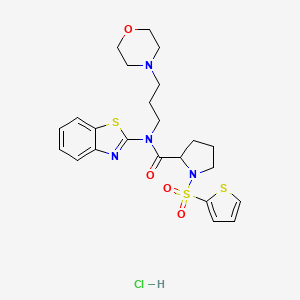 N-(benzo[d]thiazol-2-yl)-N-(3-morpholinopropyl)-1-(thiophen-2-ylsulfonyl)pyrrolidine-2-carboxamide hydrochloride