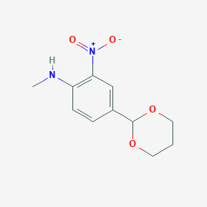 [4-(1,3-Dioxan-2-yl)-2-nitrophenyl]methylamine