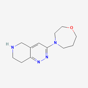 molecular formula C12H18N4O B2957844 4-{5H,6H,7H,8H-吡啶并[4,3-c]哒嗪-3-基}-1,4-恶杂环己烷 CAS No. 2059956-11-3