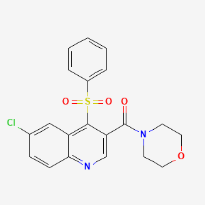 (6-Chloro-4-(phenylsulfonyl)quinolin-3-yl)(morpholino)methanone