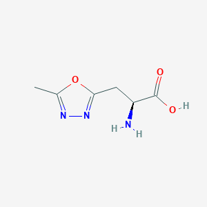 molecular formula C6H9N3O3 B2957856 (2S)-2-Amino-3-(5-methyl-1,3,4-oxadiazol-2-yl)propanoic acid CAS No. 1565144-97-9