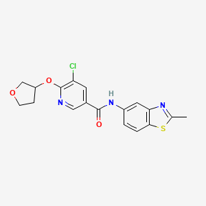 5-chloro-N-(2-methylbenzo[d]thiazol-5-yl)-6-((tetrahydrofuran-3-yl)oxy)nicotinamide
