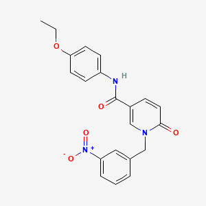 molecular formula C21H19N3O5 B2957865 N-(4-ethoxyphenyl)-1-(3-nitrobenzyl)-6-oxo-1,6-dihydropyridine-3-carboxamide CAS No. 899970-49-1