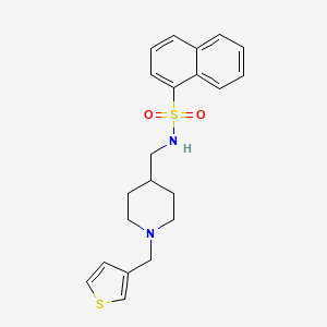 N-((1-(thiophen-3-ylmethyl)piperidin-4-yl)methyl)naphthalene-1-sulfonamide
