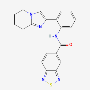 molecular formula C20H17N5OS B2957871 N-(2-(5,6,7,8-tetrahydroimidazo[1,2-a]pyridin-2-yl)phenyl)benzo[c][1,2,5]thiadiazole-5-carboxamide CAS No. 2034463-39-1