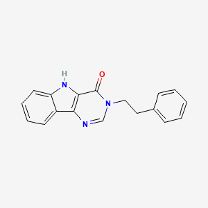 molecular formula C18H15N3O B2957872 3-phenethyl-3H-pyrimido[5,4-b]indol-4(5H)-one CAS No. 372090-04-5