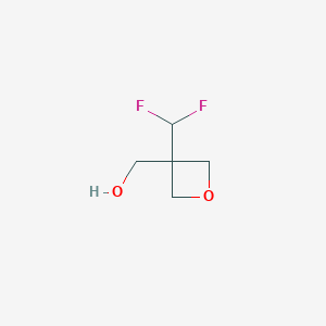 molecular formula C5H8F2O2 B2957873 [3-(二氟甲基)氧杂环-3-基]甲醇 CAS No. 1393688-82-8
