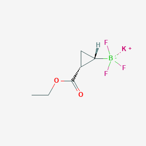 molecular formula C6H9BF3KO2 B2957874 Potassium;[(1S,2R)-2-ethoxycarbonylcyclopropyl]-trifluoroboranuide CAS No. 1613220-84-0