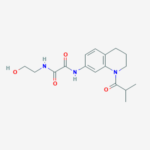 molecular formula C17H23N3O4 B2957878 N1-(2-羟乙基)-N2-(1-异丁酰基-1,2,3,4-四氢喹啉-7-基)草酰胺 CAS No. 941893-83-0