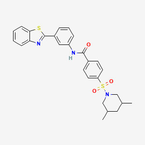 molecular formula C27H27N3O3S2 B2957880 N-(3-(benzo[d]thiazol-2-yl)phenyl)-4-((3,5-dimethylpiperidin-1-yl)sulfonyl)benzamide CAS No. 361173-45-7