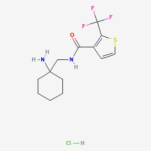 N-[(1-Aminocyclohexyl)methyl]-2-(trifluoromethyl)thiophene-3-carboxamide;hydrochloride