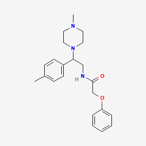 molecular formula C22H29N3O2 B2957887 N-(2-(4-methylpiperazin-1-yl)-2-(p-tolyl)ethyl)-2-phenoxyacetamide CAS No. 898448-76-5