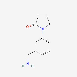 molecular formula C11H14N2O B2957898 1-[3-(氨基甲基)苯基]吡咯烷-2-酮 CAS No. 943894-95-9