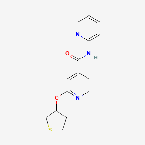 molecular formula C15H15N3O2S B2957904 N-(pyridin-2-yl)-2-((tetrahydrothiophen-3-yl)oxy)isonicotinamide CAS No. 2034239-53-5