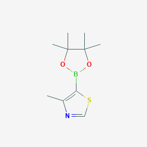 molecular formula C10H16BNO2S B2957906 4-Methyl-5-(4,4,5,5-tetramethyl-1,3,2-dioxaborolan-2-yl)thiazole CAS No. 1662682-33-8