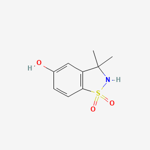 molecular formula C9H11NO3S B2957908 3,3-dimethyl-1,1-dioxo-2H-1,2-benzothiazol-5-ol CAS No. 463341-43-7