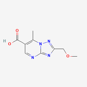 molecular formula C9H10N4O3 B2957909 2-(Methoxymethyl)-7-methyl-[1,2,4]triazolo[1,5-a]pyrimidine-6-carboxylic acid CAS No. 1211472-13-7