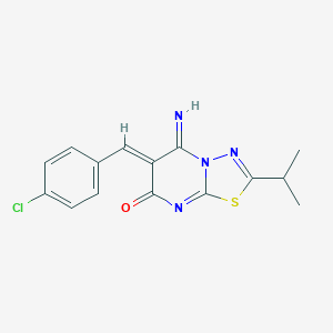 6-(4-chlorobenzylidene)-5-imino-2-isopropyl-5,6-dihydro-7H-[1,3,4]thiadiazolo[3,2-a]pyrimidin-7-one