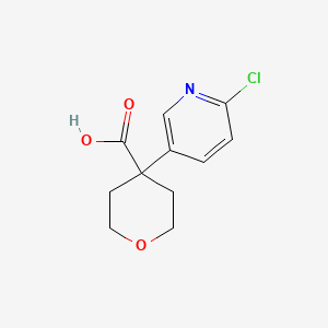 molecular formula C11H12ClNO3 B2957910 4-(6-Chloropyridin-3-YL)tetrahydro-2H-pyran-4-carboxylic acid CAS No. 1382486-56-7