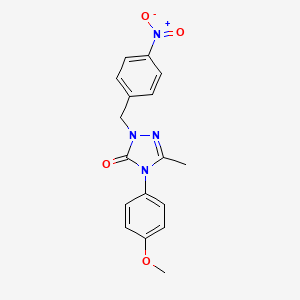 molecular formula C17H16N4O4 B2957919 4-(4-methoxyphenyl)-5-methyl-2-(4-nitrobenzyl)-2,4-dihydro-3H-1,2,4-triazol-3-one CAS No. 861206-13-5