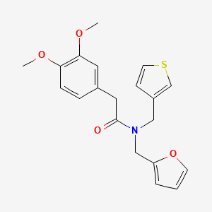 molecular formula C20H21NO4S B2957921 2-(3,4-二甲氧基苯基)-N-(呋喃-2-基甲基)-N-(噻吩-3-基甲基)乙酰胺 CAS No. 1219914-39-2