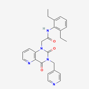 molecular formula C25H25N5O3 B2957922 N-(2,6-二乙基苯基)-2-(2,4-二氧代-3-(吡啶-4-基甲基)-3,4-二氢吡啶并[3,2-d]嘧啶-1(2H)-基)乙酰胺 CAS No. 946225-42-9
