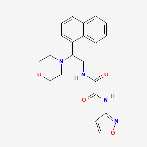 molecular formula C21H22N4O4 B2957923 N1-(isoxazol-3-yl)-N2-(2-morpholino-2-(naphthalen-1-yl)ethyl)oxalamide CAS No. 941933-94-4