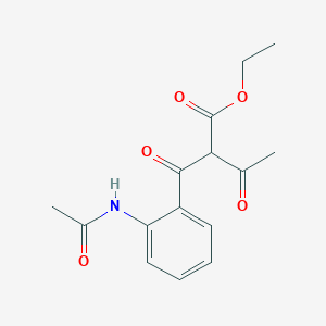 molecular formula C15H17NO5 B2957926 2-(2-乙酰氨基苯甲酰)-3-氧代丁酸乙酯 CAS No. 477868-31-8