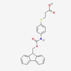 molecular formula C24H21NO4S B2957934 3-[4-(9H-芴-9-基甲氧羰基氨基)苯基]硫代丙酸 CAS No. 2445785-98-6